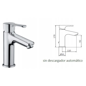 MONOMANDO LAVABO TENDER CROMO